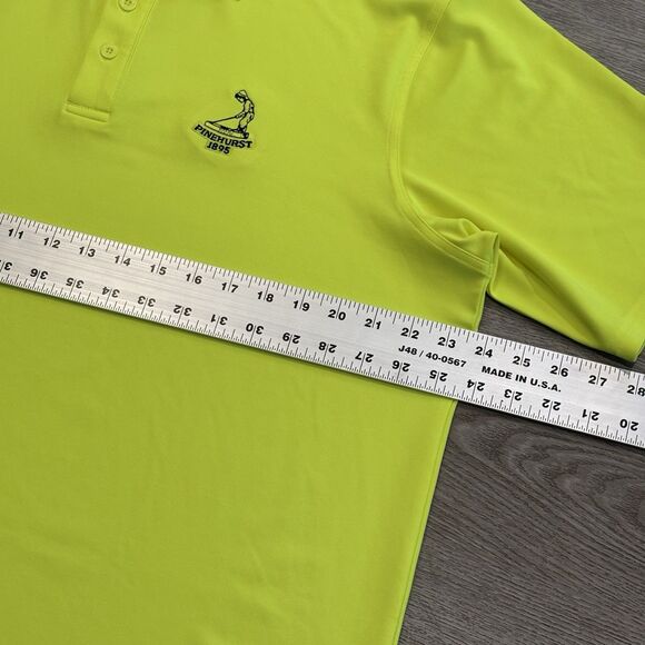 Under Armour Golf Polo Men's Large Pinehurst Neon Yellow Bright Summer Athletic - Picture 5 of 7